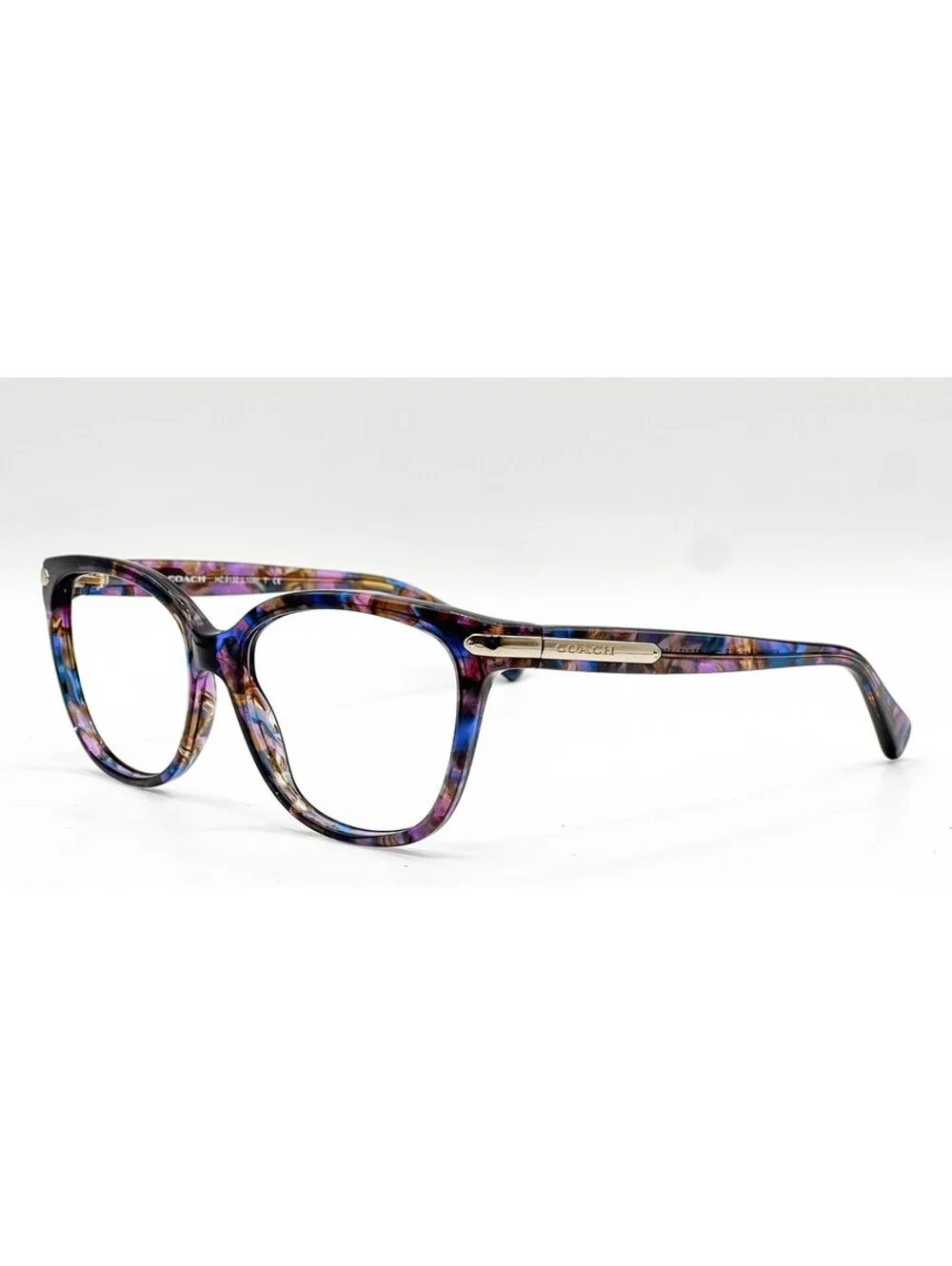 Coach Hc 8132 52888H Purple Confetti Tortoise Authentic Eyeglasses 57-17-135